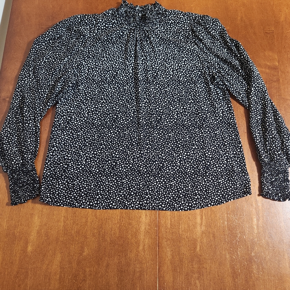 Sanctuary Black and White Dotted Blouse